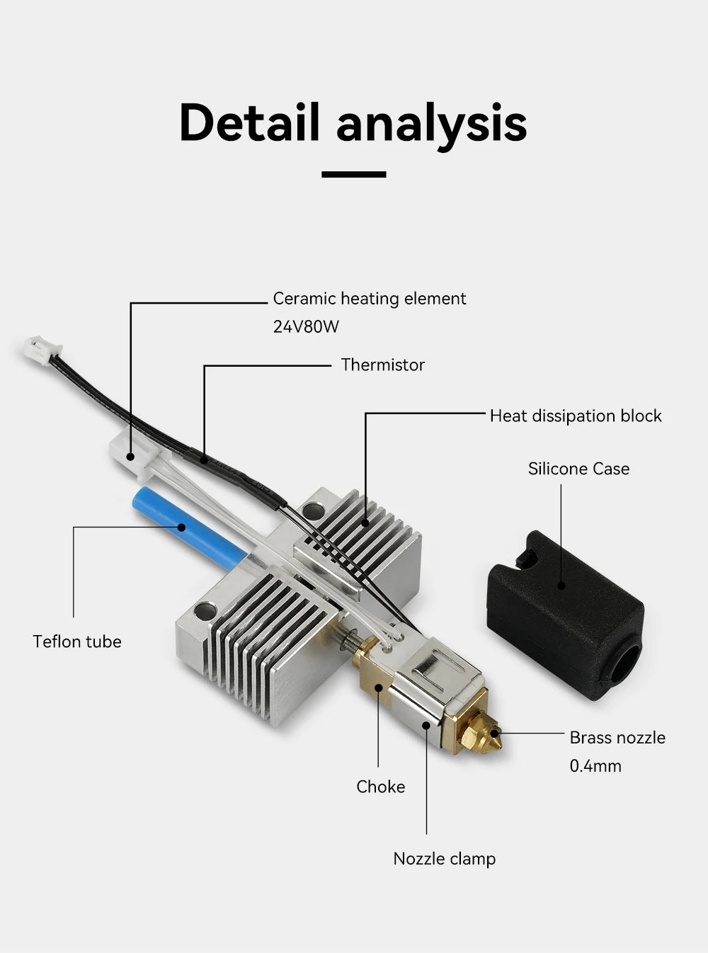 3D Printer Hotend Kit – 24V Extruder Head for Neptune 4 Plus and Max