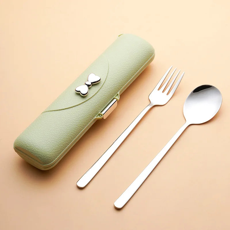Stainless Steel Cutlery Set – Portable Flatware for Camping and Picnics
