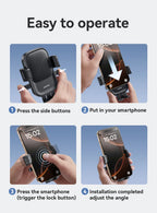 Universal Car Phone Mount – 360° Rotating Air Vent Holder for Smartphone