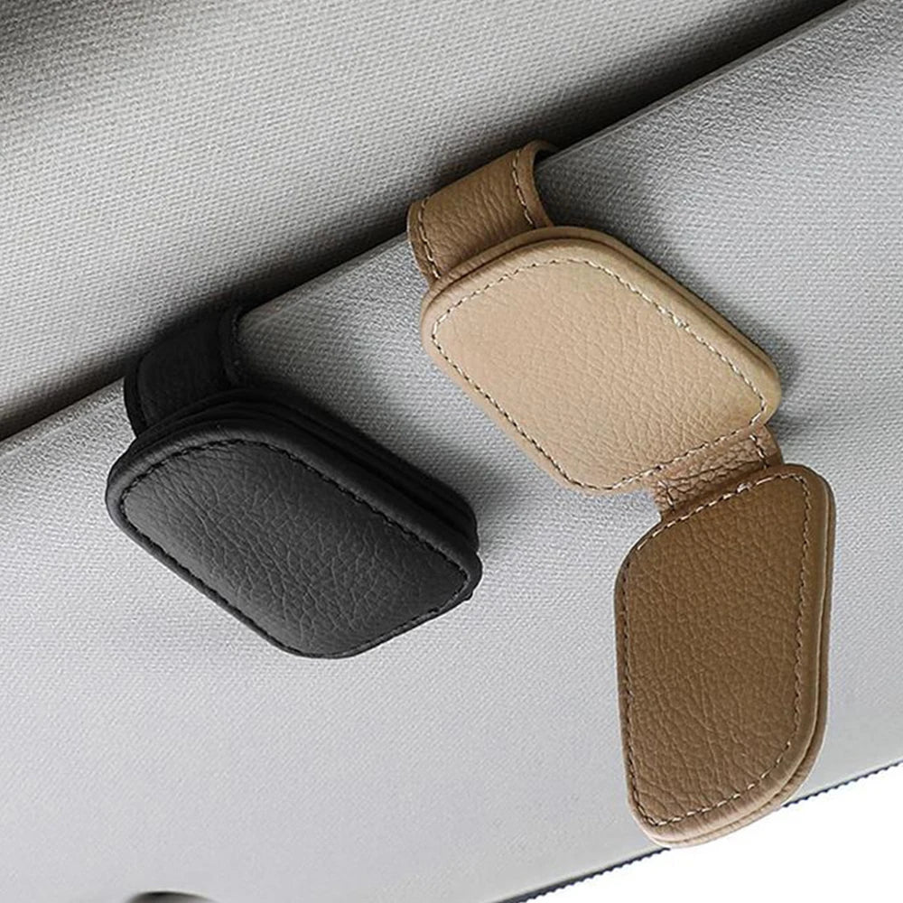 Car Sun Visor Eyeglasses Holder – Universal Sunglasses Clip for Auto Organizer
