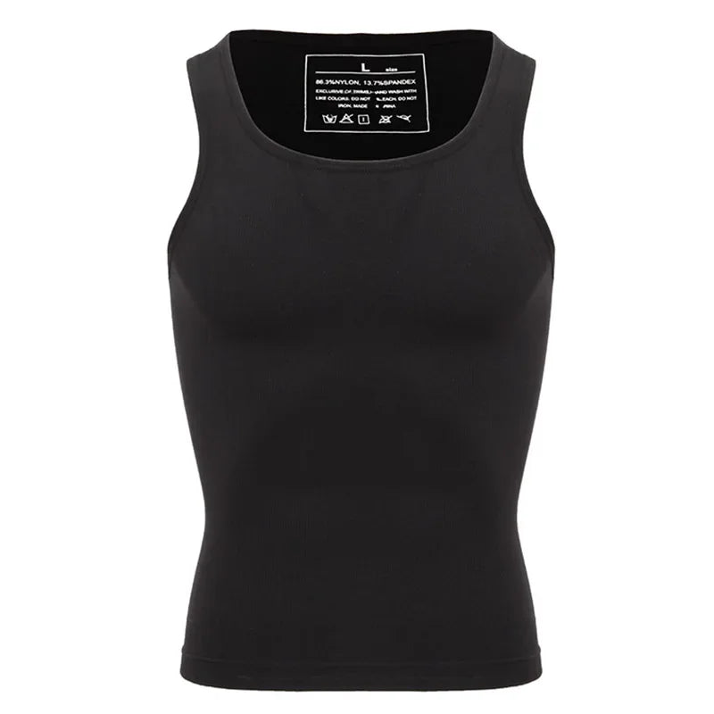 Compression Tank Top – Abdomen Slimming Body Shaper for Gynecomastia Support