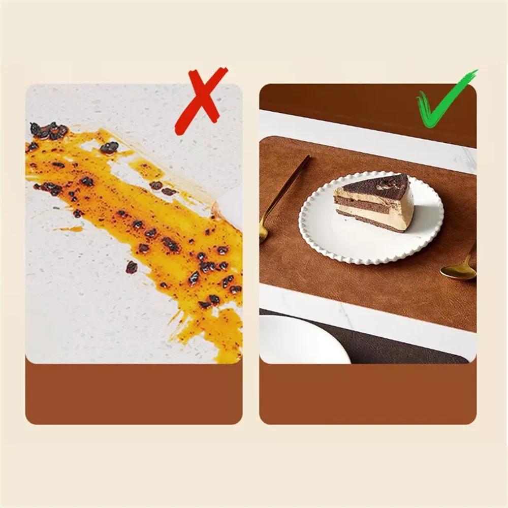 Faux Leather Placemats – Heat Resistant Non-Slip Table Mats for Dining Room