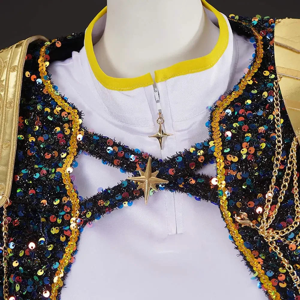 Demon Hunter Cosplay Uniform – Kids Black and Gold Costume for Halloween