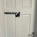 Thinking Room Toilet Sign – Modern Wall Mount Plaque for Bathroom Decor