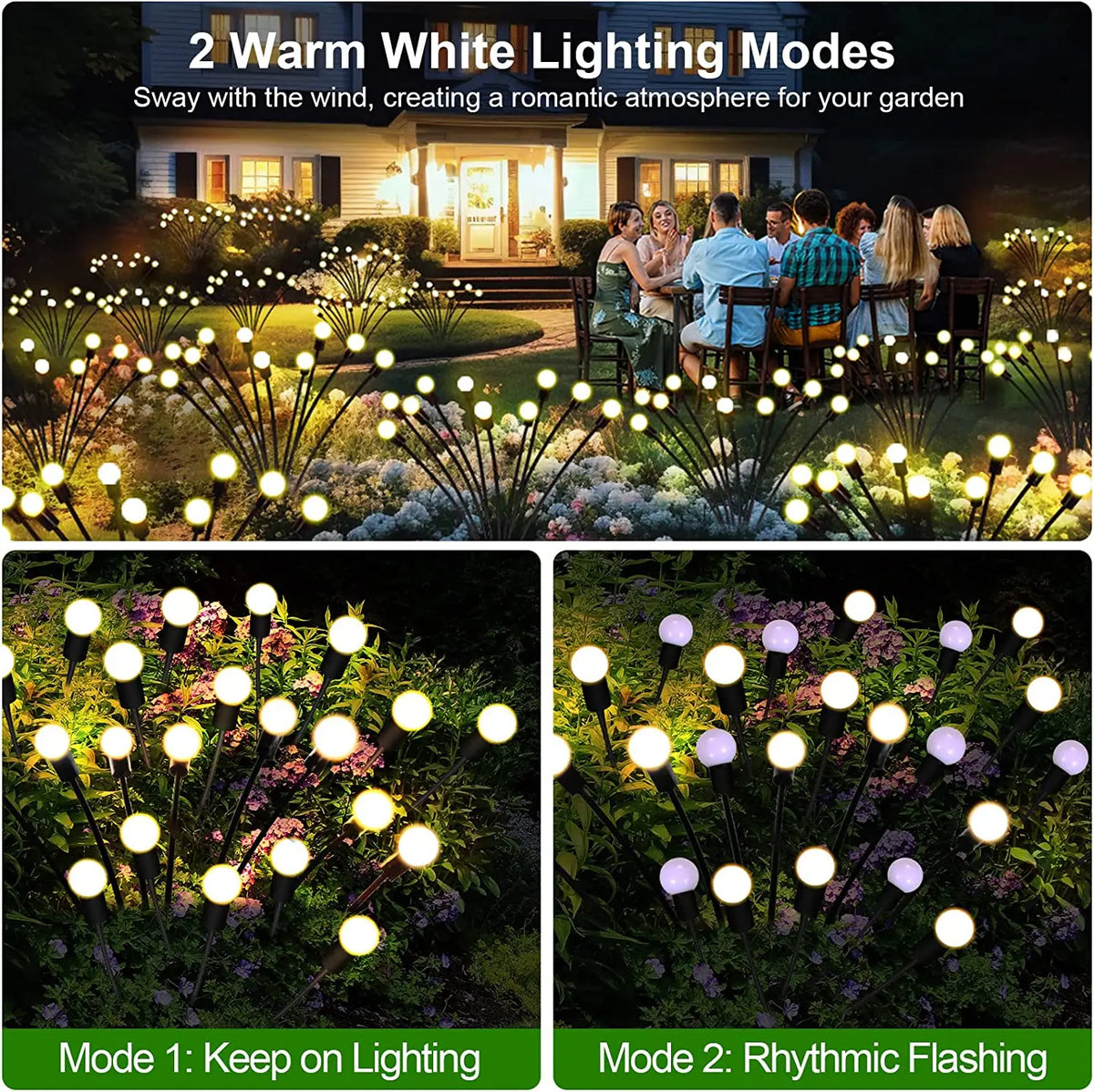 Starburst Solar Firefly Lights – Waterproof LED Lamps for Garden Path Decor