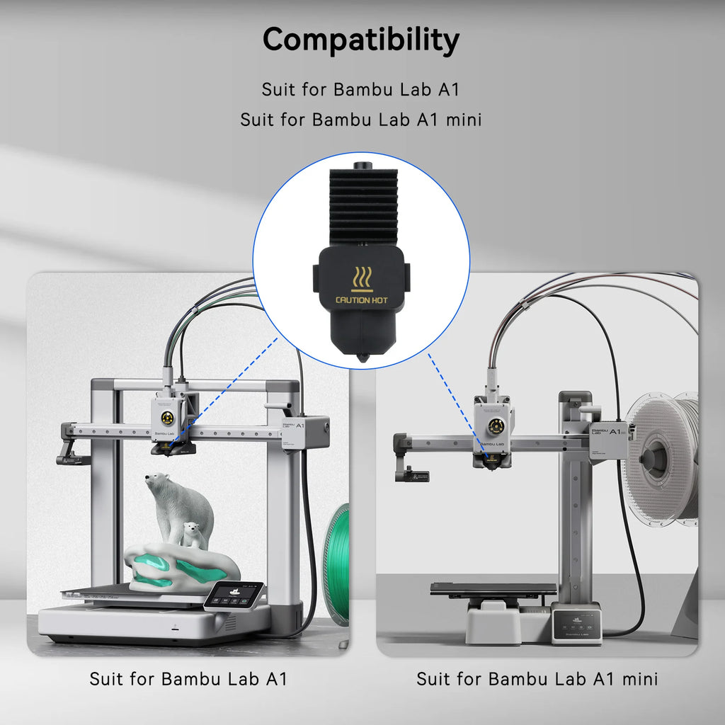 Hardened Steel Nozzle Hotend Kit – Precision Printing for A1 and A1 Mini