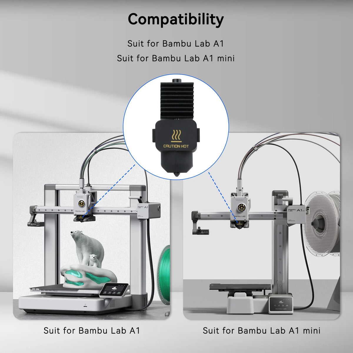 Hardened Steel Nozzle Hotend Kit – Precision Printing for A1 and A1 Mini