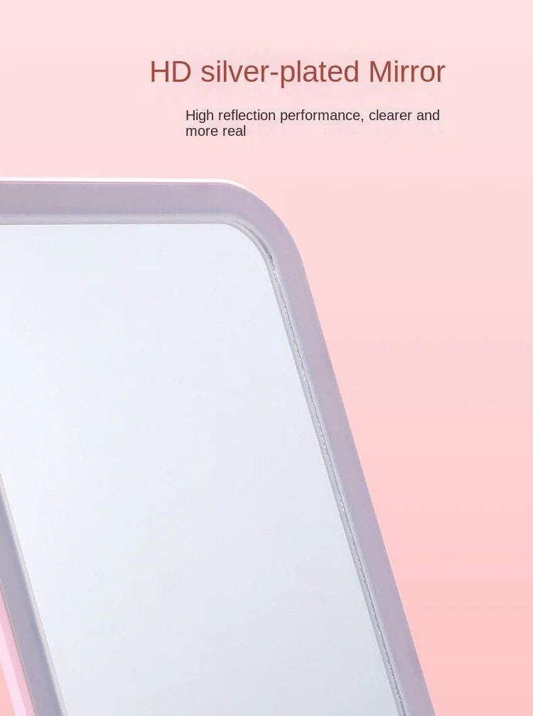 LED Touch Screen Makeup Mirror – Foldable Cosmetic Light for Daily Vanity