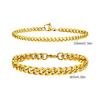 Stainless Steel Chain Bracelet – Men’s Trendy Cuban Link Wristband for Jewelry