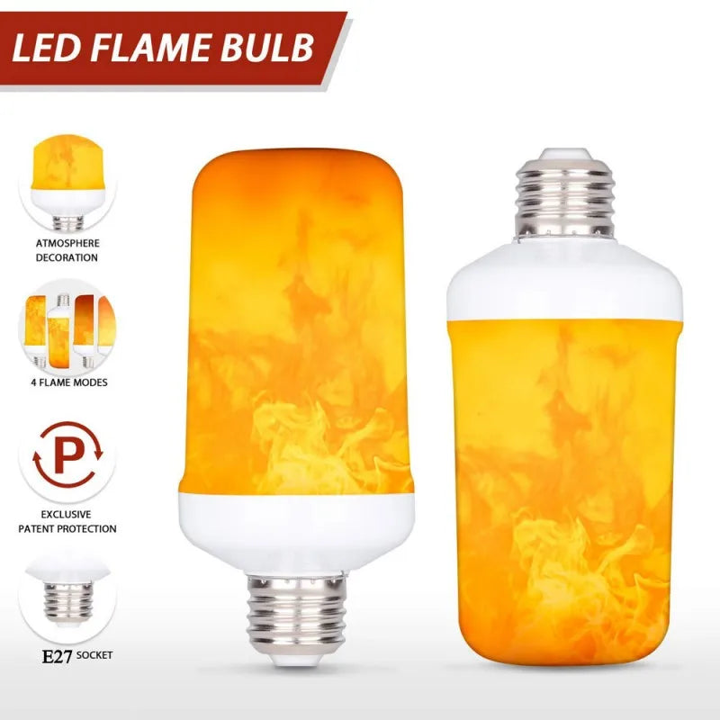 LED Flame Effect Light Bulb – Dynamic Fire Simulation for Home Decoration