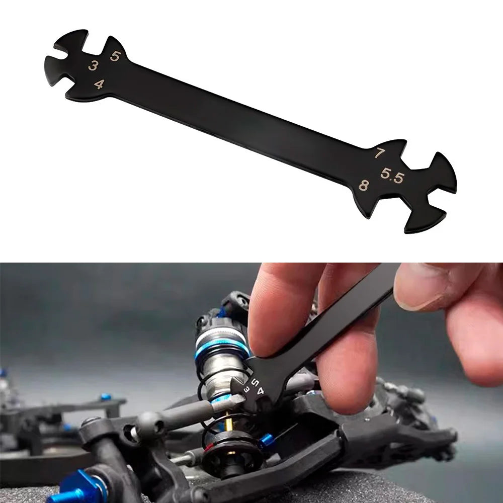 Multifunction 6-in-1 Repair Wrench – Precision Nut Spanner for RC Models