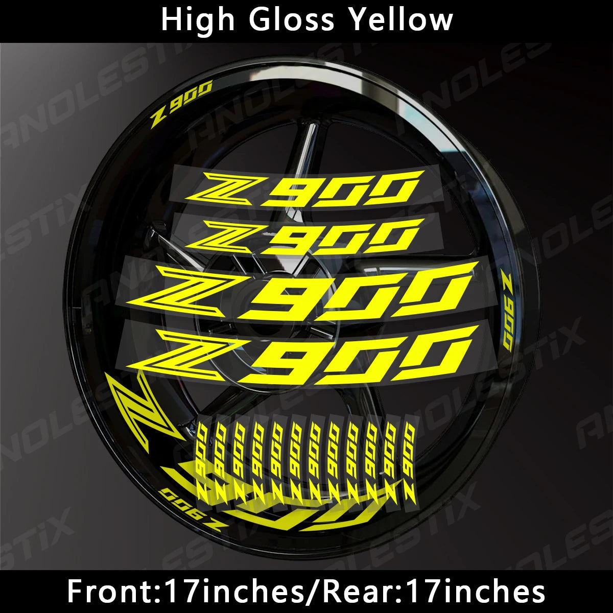 Reflective Motorcycle Rim Stripes – Wheel Hub Decals for Kawasaki Z900