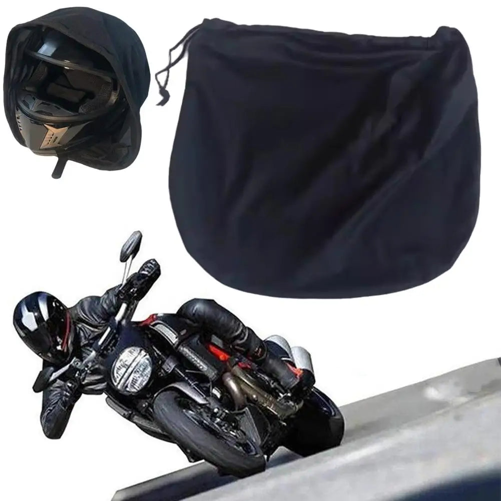 Plush Motorcycle Helmet Bag – Soft Drawstring Protective Carrier for Cycling