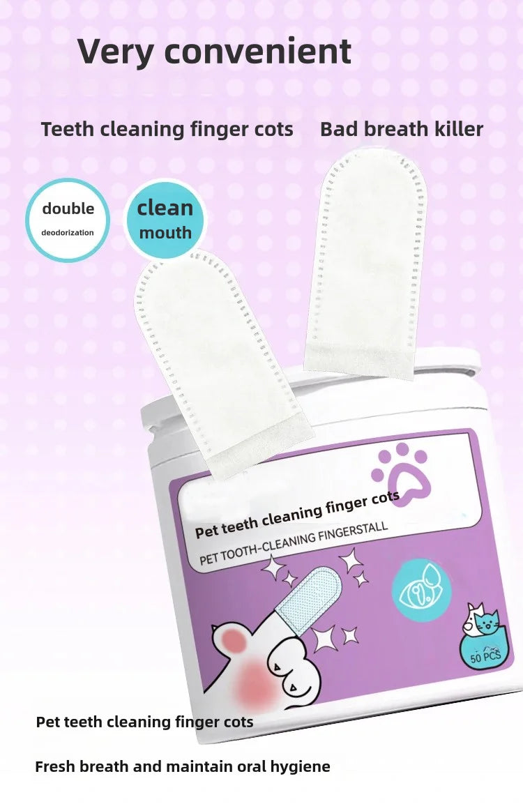 Dental Finger Wipes – Plaque Control for Dog and Cat Oral Hygiene