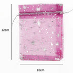 Organza Drawstring Gift Bags – 10x12cm Mesh Pouches for Wedding Party Favors
