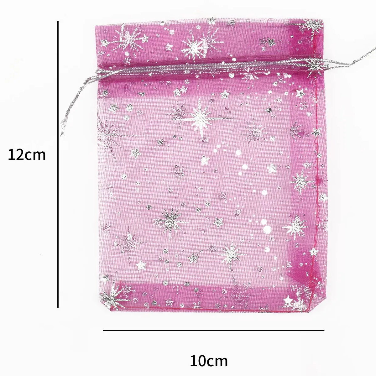Organza Drawstring Gift Bags – 10x12cm Mesh Pouches for Wedding Party Favors