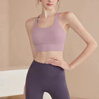 Shock-Absorbing Yoga Sports Bra – Breathable Fitness Top for Gym Workout