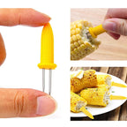 Stainless Steel Corn Holders – Skewers for Outdoor Barbecue and Camping