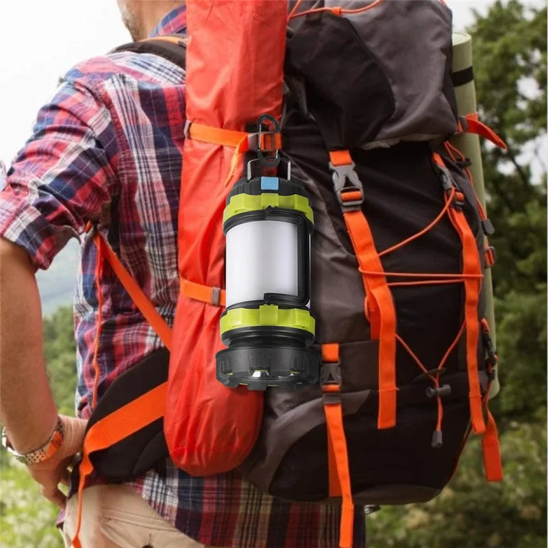 Rechargeable LED Camping Lantern – Waterproof Power Bank for Outdoor Hiking