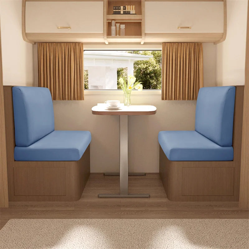 Jacquard RV Dinette Cushion Covers – Stretch Fabric for Camper Seat Protection