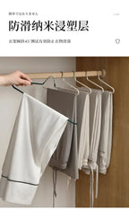 Non-Slip Metal Trouser Hangers – Open Ended Space Saving Rack for Wardrobe