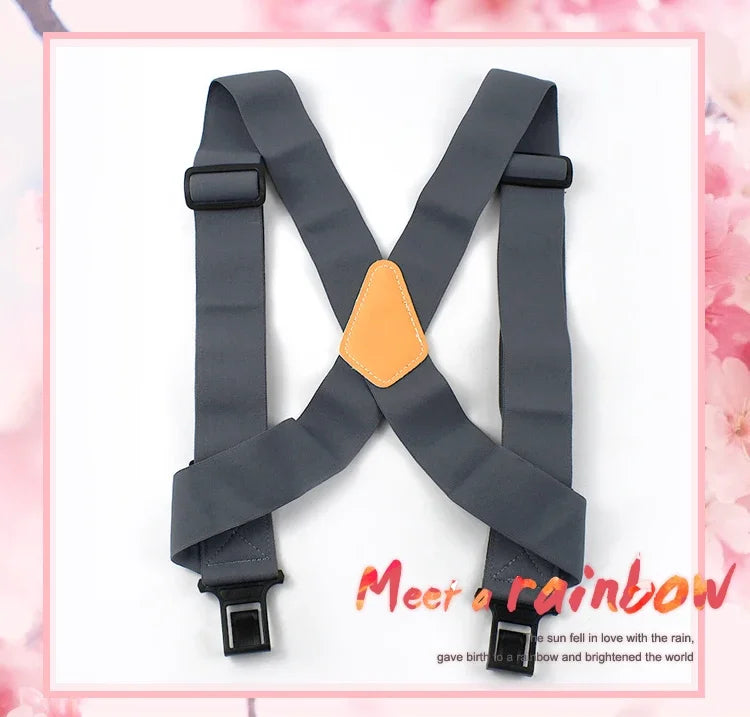 Elastic X-Type Suspenders – Adjustable Wide Braces for Men's Work and Formal