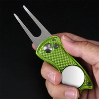Foldable Golf Divot Tool – Groove Cleaner for Putting Green Training