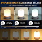 Dimmable Touch Night Lamp – USB Bedside Light for Kids Bedroom Decor