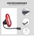 USB Rechargeable LED Bike Tail Light – Waterproof Safety Lamp for Cycling