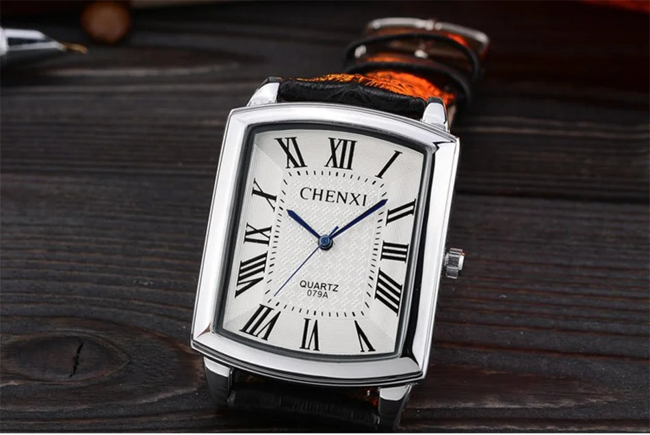 Quartz Couple Watches – Waterproof Leather Calendar Wristwatch for Daily Wear