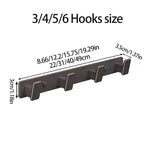 Black Metal Wall Coat Rack – 5 Hook Organizer for Hat Towel and Bag Storage