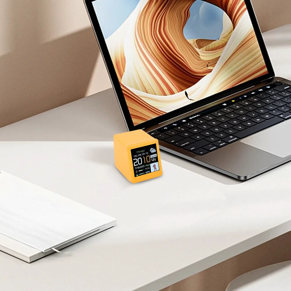 Smart WiFi Weather Station – Portable Digital Temperature Display for Desktop