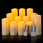 Waterproof LED Pillar Candles – Remote Control Timed Lights for Home Decor
