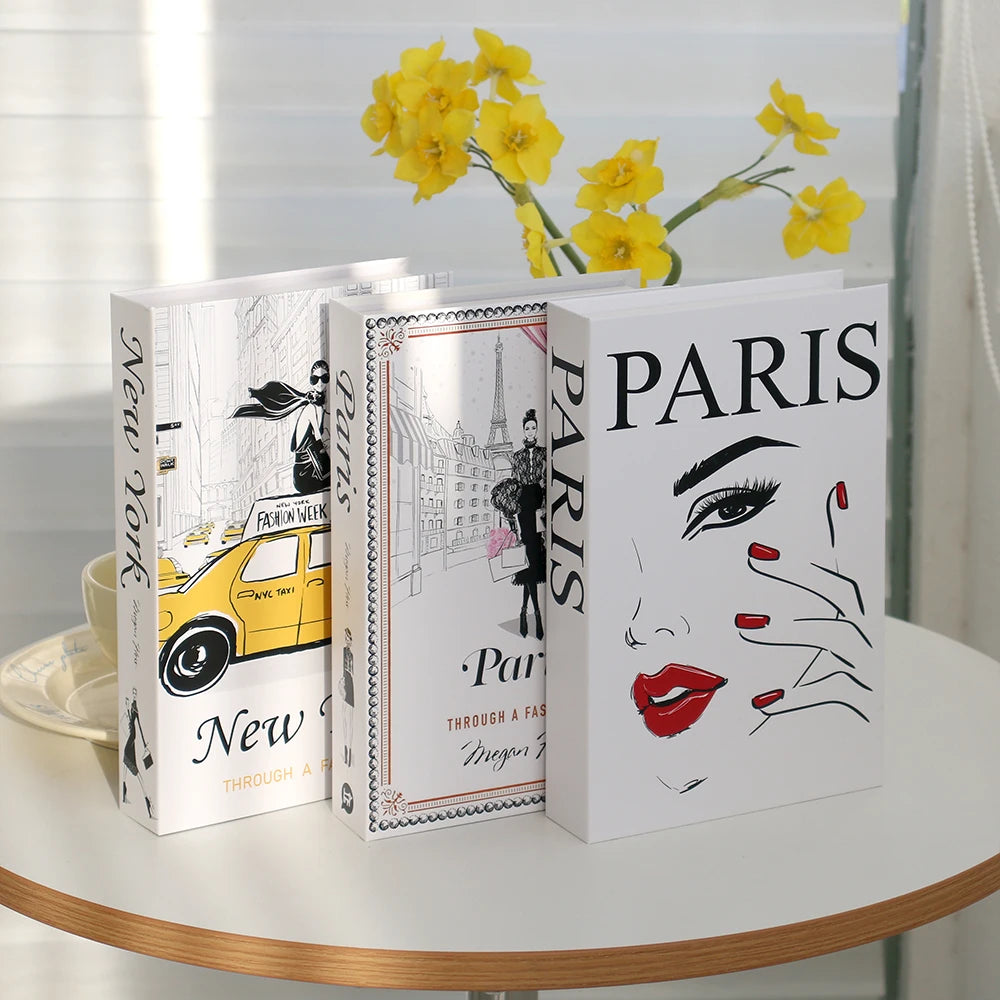 Decorative Simulation Books – Modern White Faux Props for Home Decor