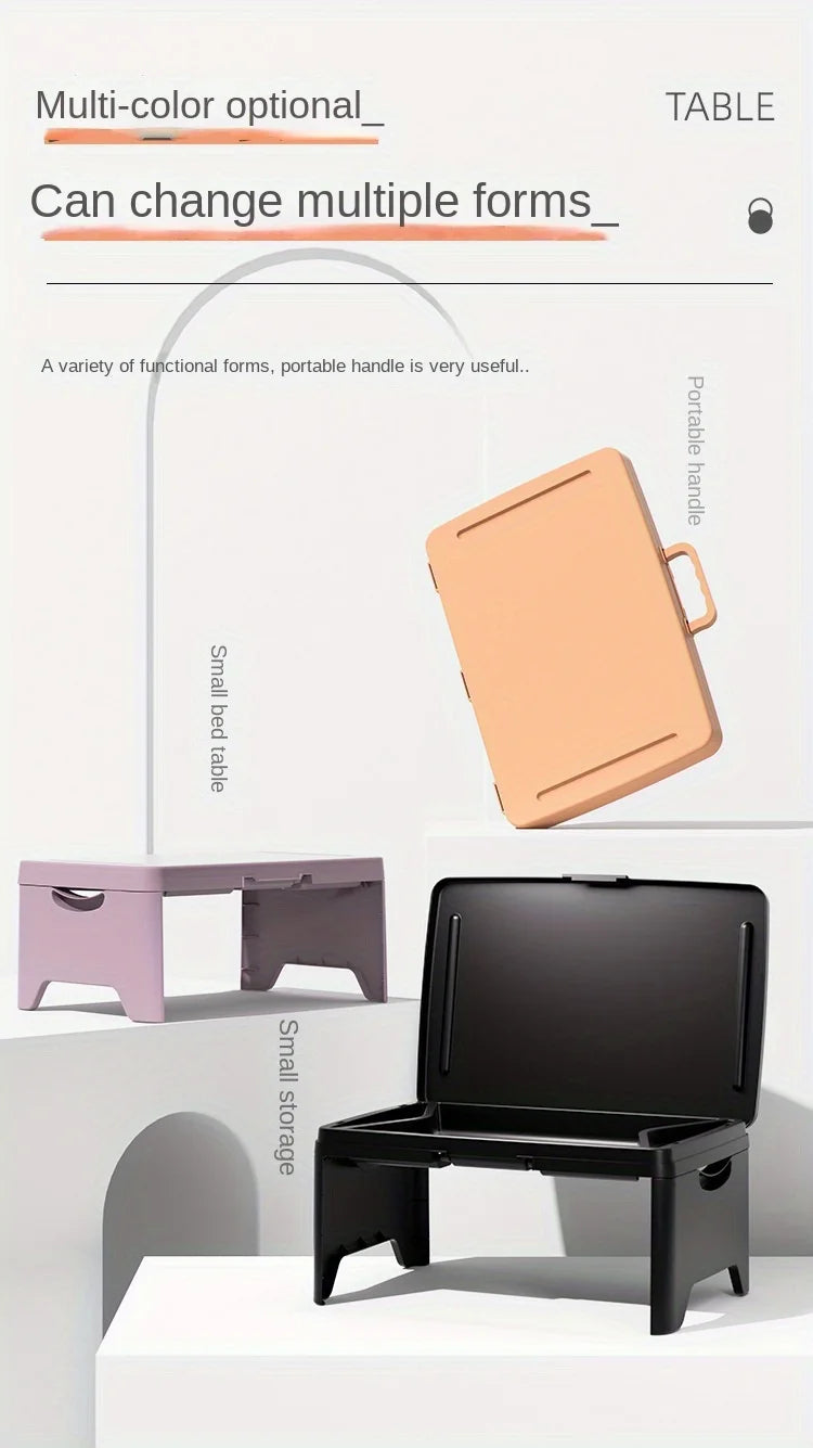 Folding Lap Desk – Portable Laptop Tray with Storage for Bed Work