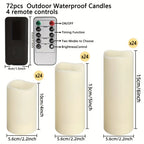 Waterproof LED Pillar Candles – Remote Control Timed Lights for Home Decor