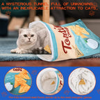 Collapsible Halloween Cat Tunnel – Gourmet Pattern Interactive Pet Toy