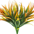 Artificial Spring Grass Leaves – 14 Leaf Bush for Wreath and Wedding Decor