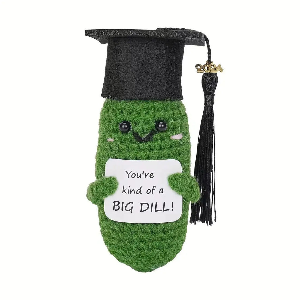 Knitted Vegetable Plush Dolls – Handmade Desktop Decor for Graduation Gift