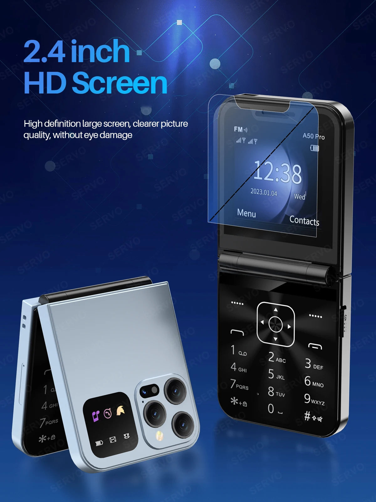 Flip Mobile Phone – Dual SIM with Call Recording for Seniors