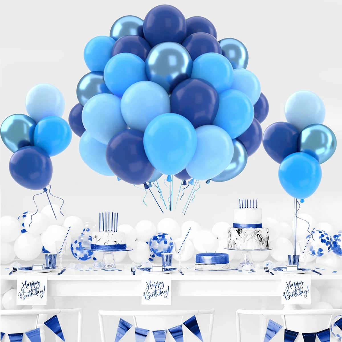 Metallic Pearl and Confetti Balloons – Decorative Latex Set for Party Events