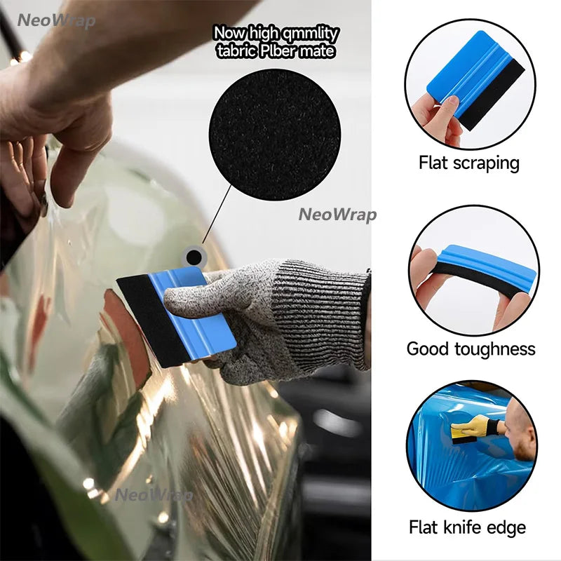 Vinyl Wrap Tool Kit – Felt Squeegee and Knife Set for Car Tinting