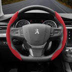 Suede Steering Wheel Cover – Anti-Slip Segmented Grip for Peugeot Vehicles