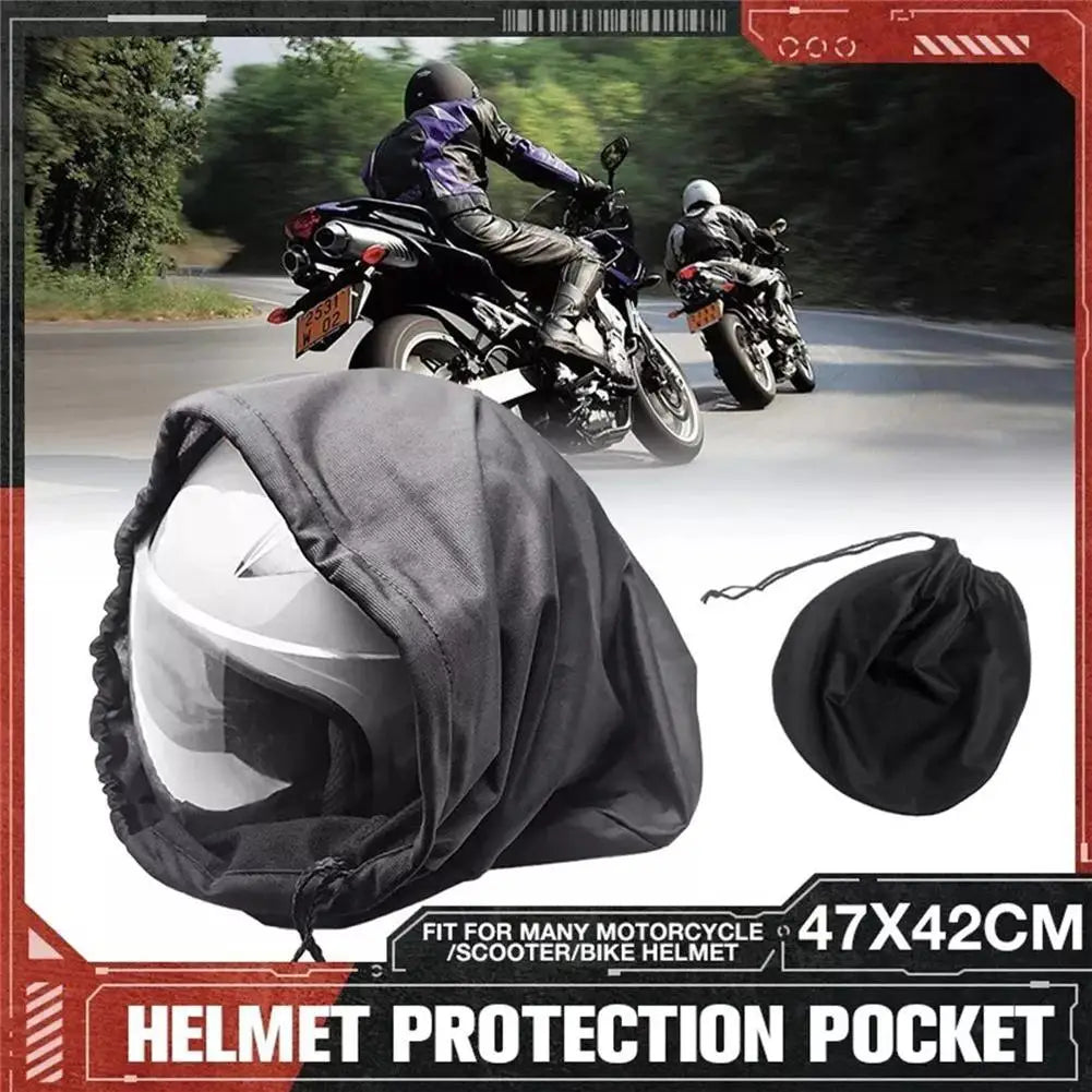 Plush Motorcycle Helmet Bag – Soft Drawstring Protective Carrier for Cycling