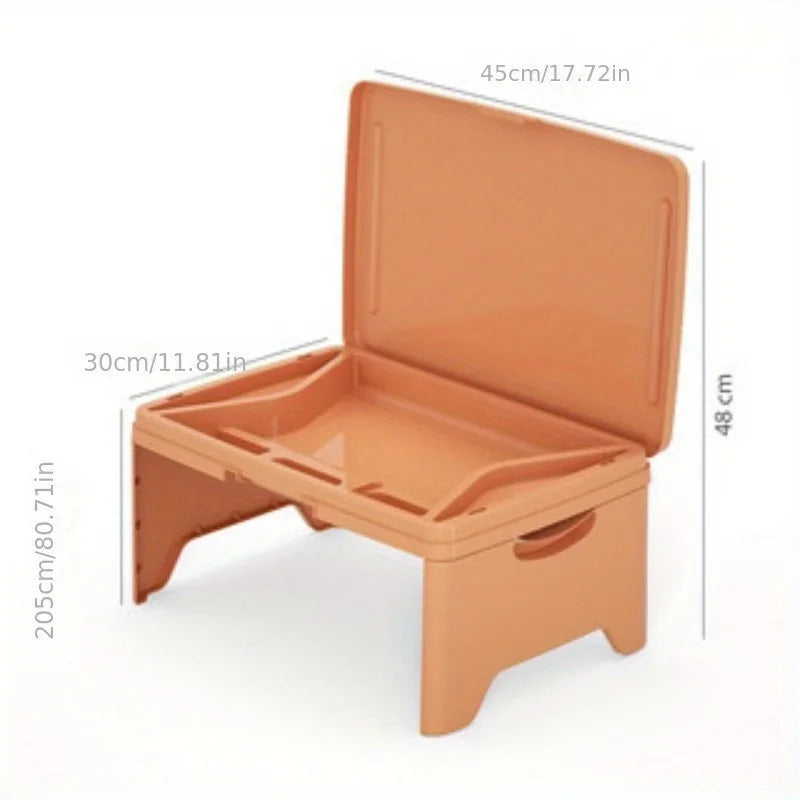 Folding Lap Desk – Portable Laptop Tray with Storage for Bed Work