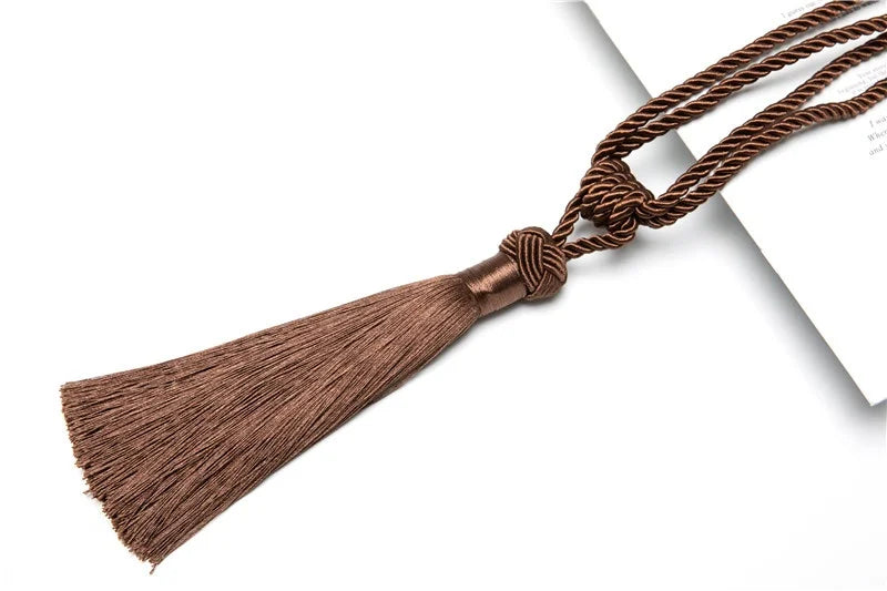 Handmade Tassel Curtain Tieback – Decorative Drapery Holdback for Home Decor