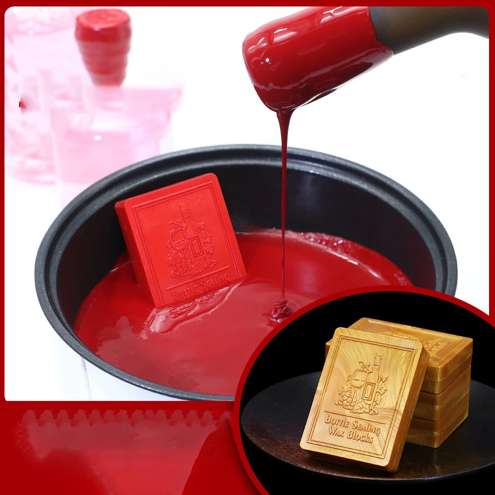 Red Wine Sealing Wax Block – Decorative Seal Stamp for Bottle Preservation