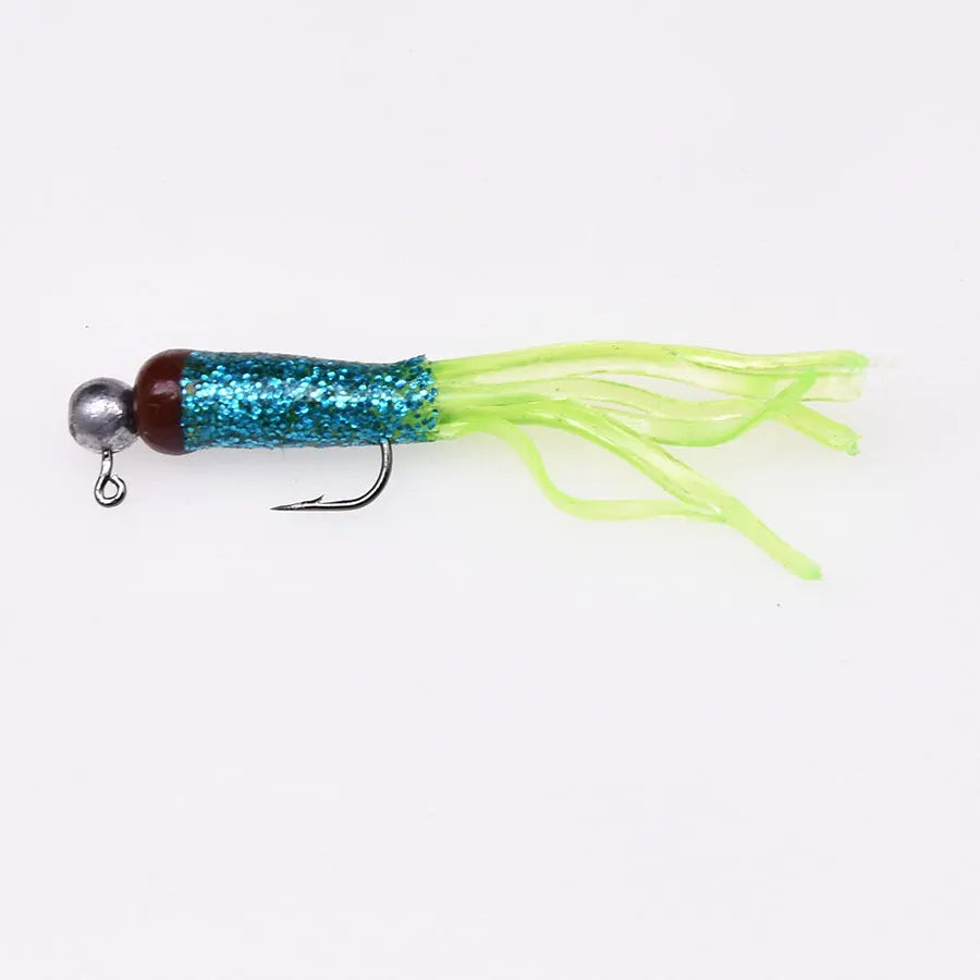 Soft Silicone Tube Worm Lure – 5cm Micro Bait for Bass Perch and Trout Fishing