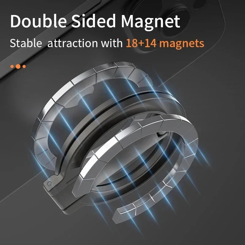 Magnetic Phone Ring Holder – Double-Sided MagSafe Kickstand for Smartphones