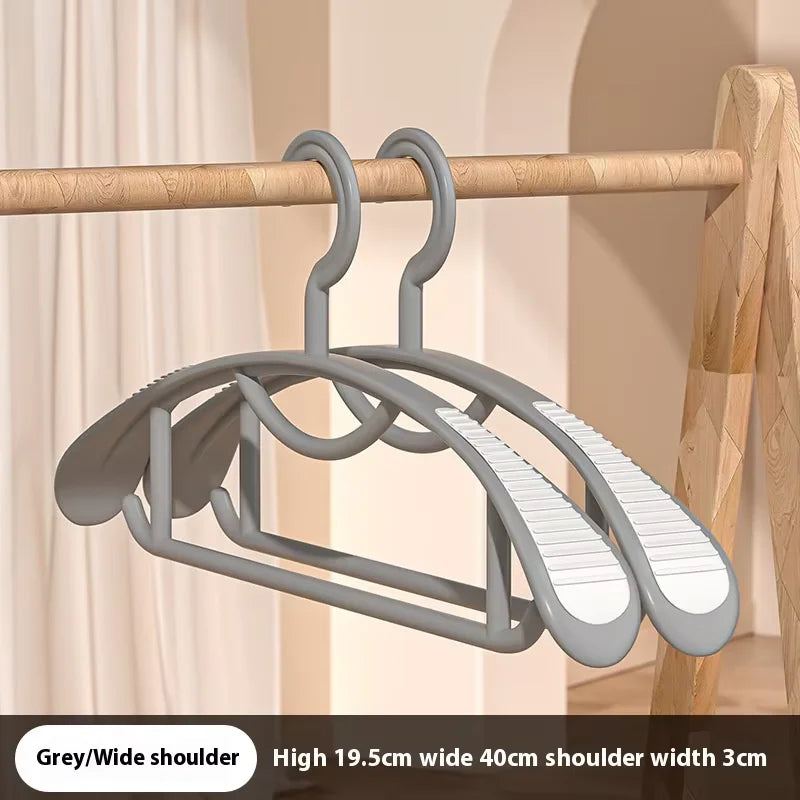 Non-Slip Plastic Hangers – Thick Wide Shoulder Drying Rack for Home Wardrobe
